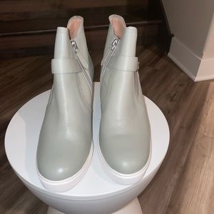 Paolo grey wedge booties